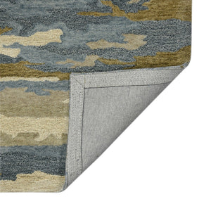 HomeRoots 4' Light Blue Wool Abstract Area Rug - Hand-Tufted Comfort for Modern Homes, Soft & Durable Design 5' X 8' 570762