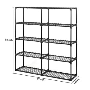 English Elm 5-shelf Wire Rack Set of Two Heavy Duty Steel Shelving for Garage or Home Office W285P166903