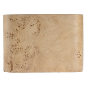 Butler Specialty Cora 2 Drawer Nightstand - Elegant Mid-century Modern Design With Curves And Hidden Storage Solution Light Brown Rubberwood Solids,Mappa Burl Veneer,Mdf 5708444-butler