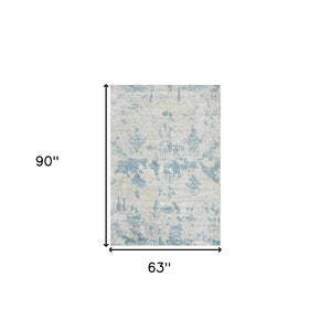 HomeRoots 4' Striped Wool Area Rug in Ivory, Gray & Black – Hand-Woven Artisan Design for Cozy Spaces 5' X 8' 570877