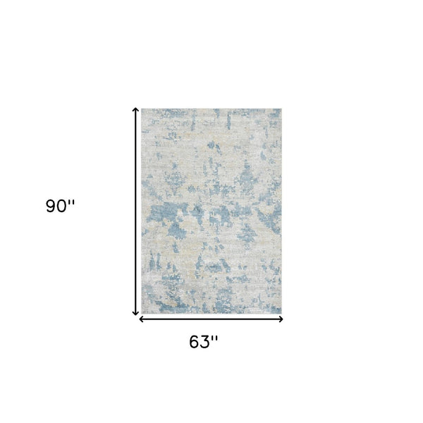 HomeRoots 4' Striped Wool Area Rug in Ivory, Gray & Black – Hand-Woven Artisan Design for Cozy Spaces 5' X 8' 570877