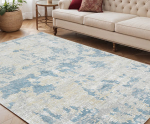 HomeRoots 4' Striped Wool Area Rug in Ivory, Gray & Black – Hand-Woven Artisan Design for Cozy Spaces 5' X 8' 570877