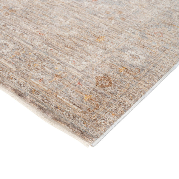 HomeRoots 5' Elegant Blue and Sand Floral Medallion Area Rug with Fringed Edges for Timeless Home Style 8' X 10' 570943
