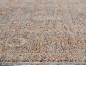 HomeRoots 5' Elegant Blue and Sand Floral Medallion Area Rug with Fringed Edges for Timeless Home Style 9' X 12' 570944