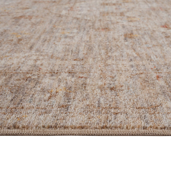 HomeRoots 5' Beige and Brown Floral Medallion Area Rug with Classic Fringed Edges - Perfect for Any Room! 9' X 12' 570950