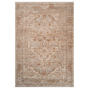 HomeRoots 5' Beige and Brown Floral Medallion Area Rug with Classic Fringed Edges - Perfect for Any Room! 9' X 12' 570950