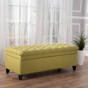 English Elm Christopher Knight Home® - Juliana Storage Ottoman – Stylish Green Upholstered Seat With Hidden Storage For Living Room Essentials 57741.00GRN