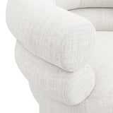 Valentina Cream Linen Textured Fabric Accent Swivel Chair 570Cream Meridian Furniture