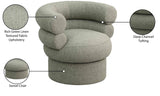 Valentina Green Linen Textured Fabric Accent Swivel Chair 570Green Meridian Furniture