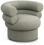 Valentina Green Linen Textured Fabric Accent Swivel Chair 570Green Meridian Furniture