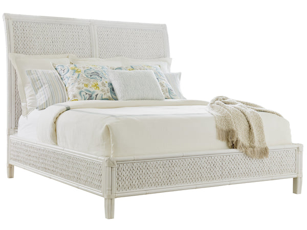 Lexington Tommy Bahama Home Siesta Key Woven Headboard - Coastal Elegance With Natural Textures And Sophisticated Design Appeal Caribbean Sands  570-134hb