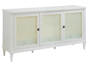 Lexington Tommy Bahama Home Turtle Coastal Living Buffet With Textured Glass Doors, Adjustable Shelves & Dimmable Led Lighting Caribbean Sands  570-852