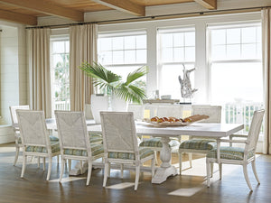 Lexington Tommy Bahama Home Captiva Rectangular Dining Table - Coastal Elegance With Expanding Design For Up To 12 Guests Caribbean Sands  570-877c