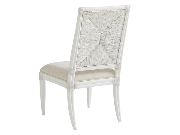 Lexington Tommy Bahama Home Regatta Coastal Chair - Elegant Rattan And Mahogany Design With Performance Upholstery For Relaxed Living Caribbean Sands  570-880-01