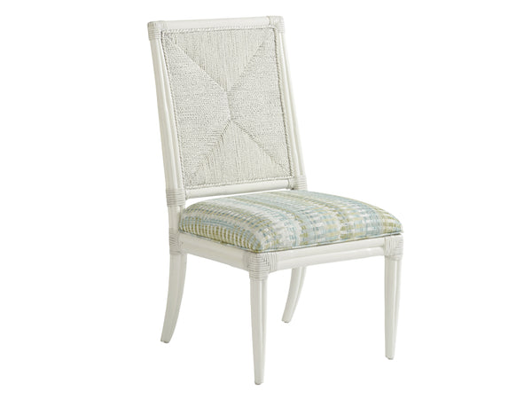 Lexington Tommy Bahama Home Regatta Coastal Chair - Elegant Rattan And Mahogany Design With Performance Upholstery For Relaxed Living Caribbean Sands  570-880-40