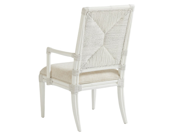 Lexington Tommy Bahama Home Regatta Coastal Elegance Armchair – Crafted From Mahogany With Woven Textures, Ideal For Relaxed Living Caribbean Sands  570-881-01