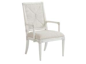 Lexington Tommy Bahama Home Regatta Coastal Elegance Armchair – Crafted From Mahogany With Woven Textures, Ideal For Relaxed Living Caribbean Sands  570-881-01
