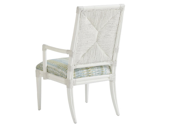 Lexington Tommy Bahama Home Regatta Coastal Elegance Armchair – Crafted From Mahogany With Woven Textures, Ideal For Relaxed Living Caribbean Sands  570-881-40