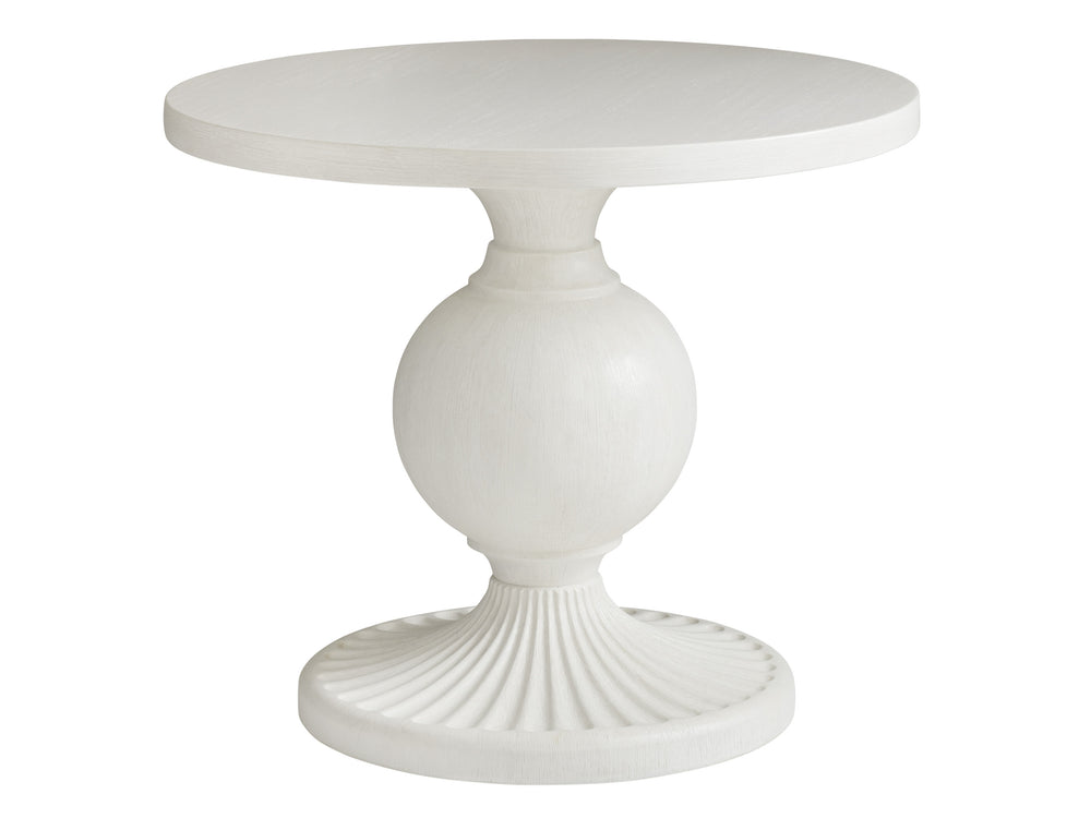 Lexington Tommy Bahama Home Marco Ocean Breeze Center Table – Coastal Elegance With Mahogany Finish, Globe Pedestal & Fluted Base Caribbean Sands  570-924c