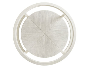 Lexington Tommy Bahama Home Pompano Coastal Cocktail Table With Tempered Glass Top And Twisted Lampakanai Shelf In Caribbean Sands Caribbean Sands  570-947