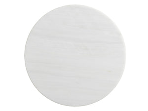 Lexington Tommy Bahama Home Turnberry Chairside Table - Coastal Elegance With White Santa Cruz Marble Top And Aged Pewter Base Caribbean Sands  570-950