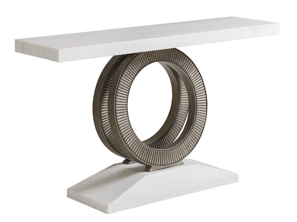 Lexington Tommy Bahama Home Wayfarer Coastal Console Table With Santa Cruz Marble Top And Aged Pewter Accents For Elegance Caribbean Sands  570-966c