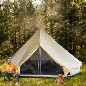 English Elm Outsunny 10 Person Glamping Yurt Tent Waterproof Polyester Family Outdoor Shelter W2225P200508