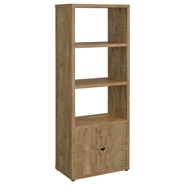 English Elm Noriega Rustic Mango Wood Three Piece Media Wall Unit with Open Shelving Storage B062S01718
