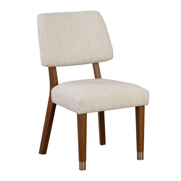 English Elm Mid-Century Upholstered Side Chair Pair with Rubberwood Frame, Curved Backrest and Cozy Seat Cushioning Walnut 22 L x 37 W x 18 H B2741P406143
