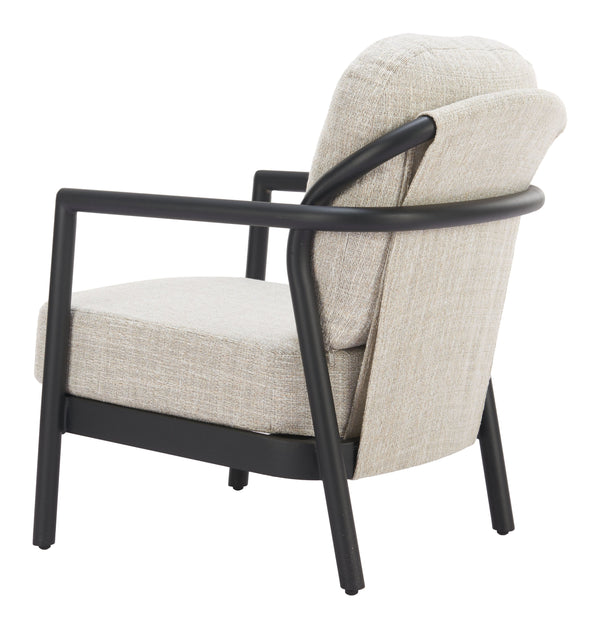 Zuo Modern Rein Accent Chair For Outdoor Spaces - Stylish Modern Design In Durable Olefin And Aluminum Finish Beige 100% Olefin,Aluminum 704128-zuo-modern