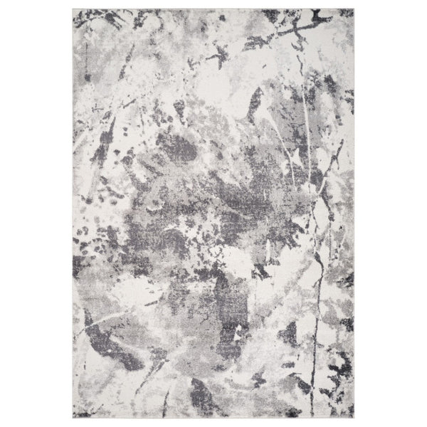HomeRoots 4' Striped Wool Area Rug in Ivory, Gray & Black – Hand-Woven Artisan Design for Cozy Spaces 8' X 10' 571000