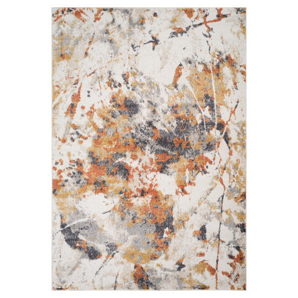 HomeRoots 4' Striped Wool Area Rug in Ivory, Gray & Black – Hand-Woven Artisan Design for Cozy Spaces 7' X 9' 571004