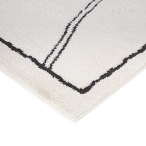 HomeRoots 4' Striped Wool Area Rug in Ivory, Gray & Black – Hand-Woven Artisan Design for Cozy Spaces 5' X 7' 571009