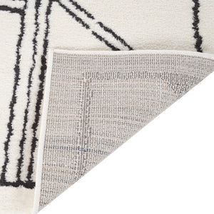 HomeRoots 4' Striped Wool Area Rug in Ivory, Gray & Black – Hand-Woven Artisan Design for Cozy Spaces 9' X 12' 571011