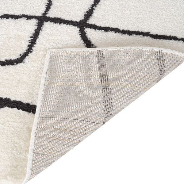 HomeRoots 4' Striped Wool Area Rug in Ivory, Gray & Black – Hand-Woven Artisan Design for Cozy Spaces 8' X 10' 571015