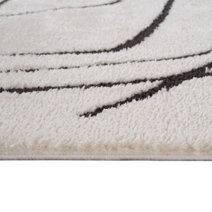 HomeRoots 4' Striped Wool Area Rug in Ivory, Gray & Black – Hand-Woven Artisan Design for Cozy Spaces 9' X 12' 571016
