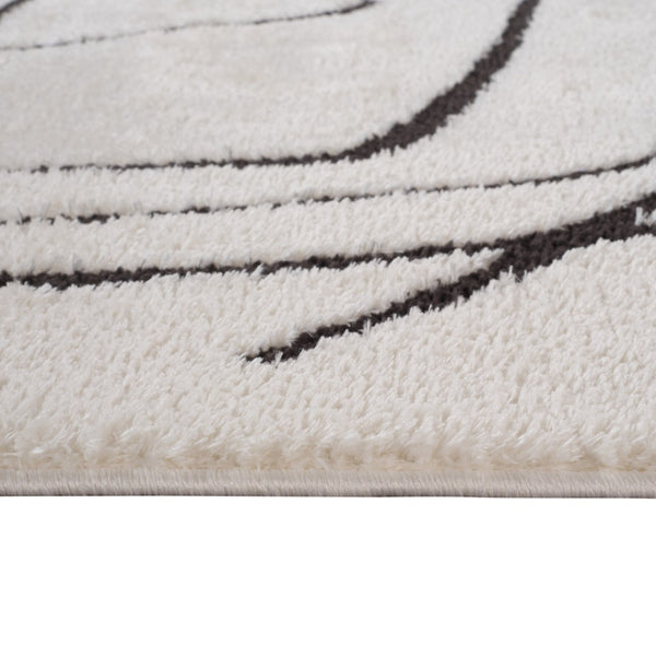 HomeRoots 4' Striped Wool Area Rug in Ivory, Gray & Black – Hand-Woven Artisan Design for Cozy Spaces 9' X 12' 571016