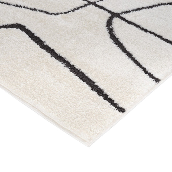 HomeRoots 4' Striped Wool Area Rug in Ivory, Gray & Black – Hand-Woven Artisan Design for Cozy Spaces 9' X 12' 571016