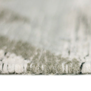 HomeRoots 5' Handmade Wool Area Rug with Striking Silver, Black & Gray Tribal Design – Perfect for Any Space 9' X 12' 571094