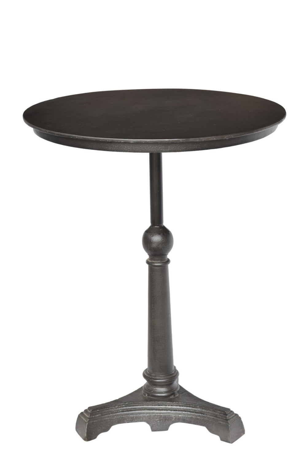 HomeRoots 30" Brown Iron Round Pedestal End Table - Rustic Charm, Durable Craftsmanship for Any Space 571184