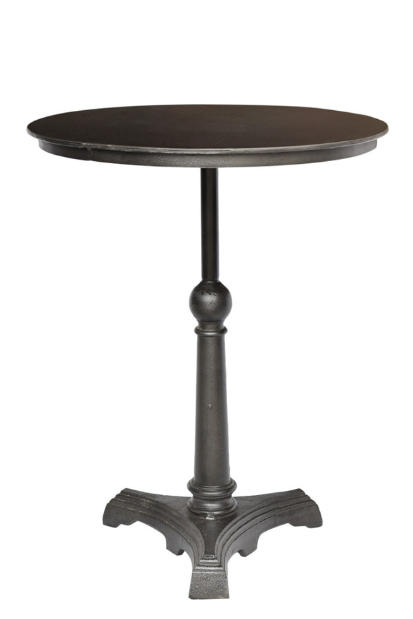HomeRoots 30" Brown Iron Round Pedestal End Table - Rustic Charm, Durable Craftsmanship for Any Space 571184