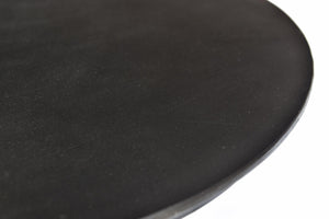 HomeRoots 30" Brown Iron Round Pedestal End Table - Rustic Charm, Durable Craftsmanship for Any Space 571184