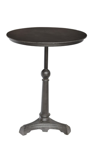 HomeRoots 30" Brown Iron Round Pedestal End Table - Rustic Charm, Durable Craftsmanship for Any Space 571184