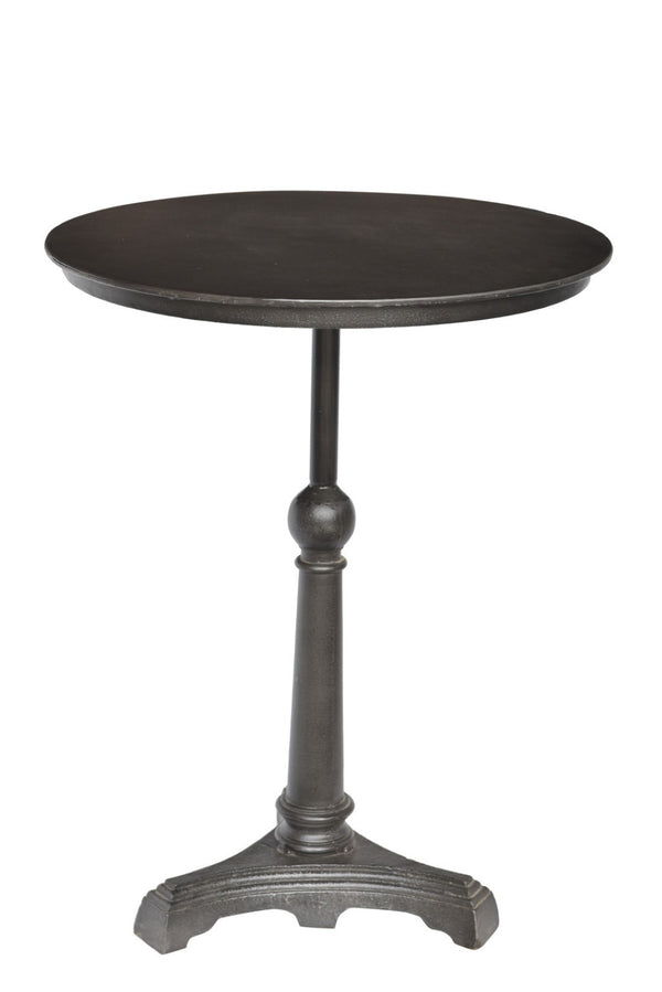 HomeRoots 30" Brown Iron Round Pedestal End Table - Rustic Charm, Durable Craftsmanship for Any Space 571184