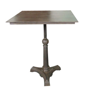 HomeRoots 30" Brown Iron Pedestal End Table - Vintage-Style Accent Table for Living Room, Bedroom & More! 571185
