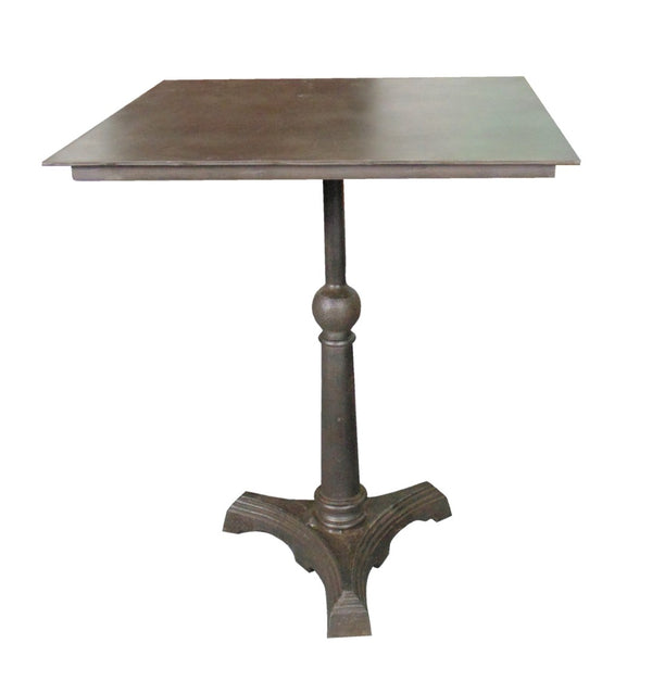 HomeRoots 30" Brown Iron Pedestal End Table - Vintage-Style Accent Table for Living Room, Bedroom & More! 571185