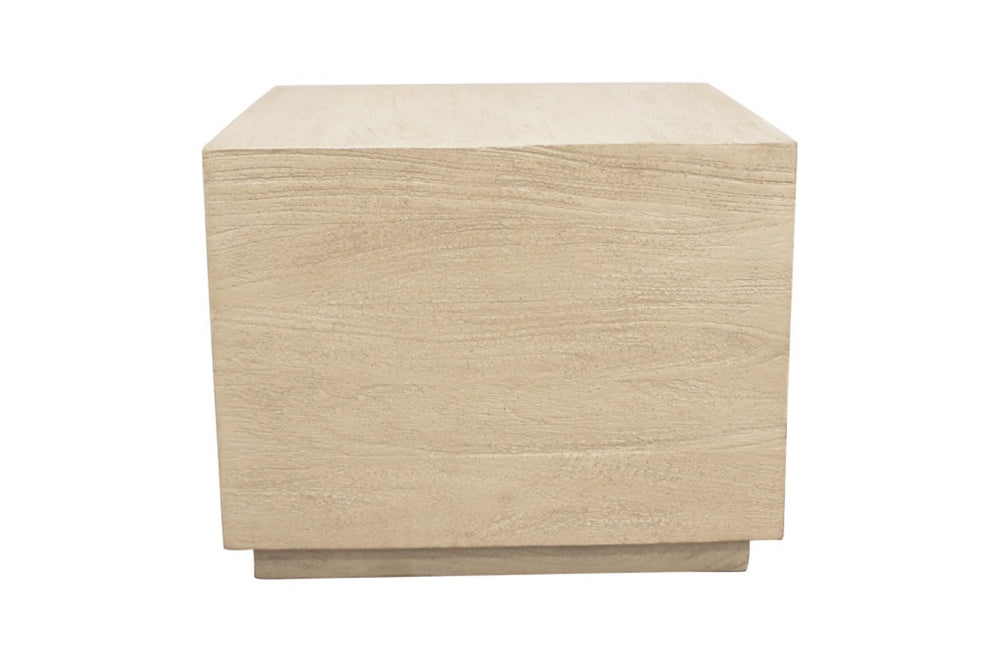 HomeRoots 16" Rustic Solid Wood Square End Table - Handcrafted, Distressed Finish, Versatile Accent Piece for Any Room 571187