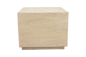HomeRoots 16" Rustic Solid Wood Square End Table - Handcrafted, Distressed Finish, Versatile Accent Piece for Any Room 571187