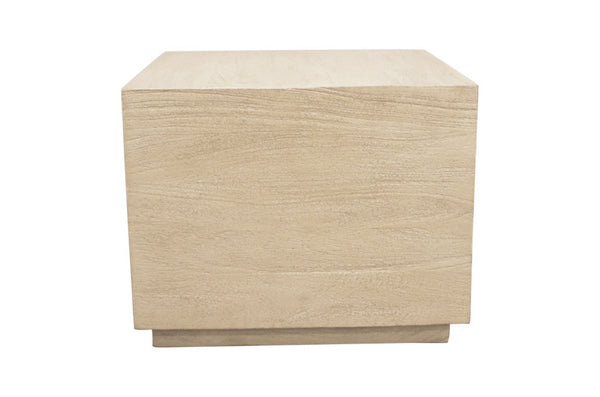 HomeRoots 16" Rustic Solid Wood Square End Table - Handcrafted, Distressed Finish, Versatile Accent Piece for Any Room 571187