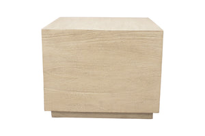 HomeRoots 16" Rustic Solid Wood Square End Table - Handcrafted, Distressed Finish, Versatile Accent Piece for Any Room 571187